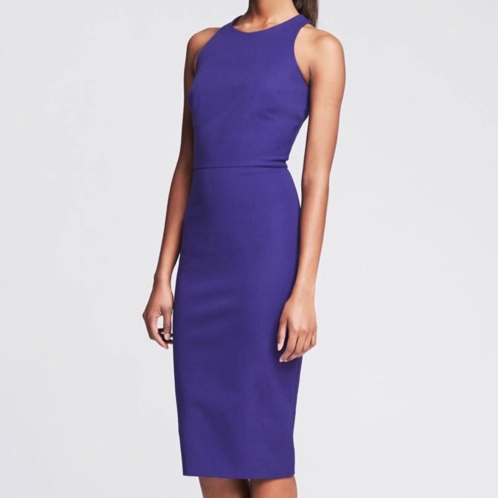 Banana Republic Blue/Purple Sheath Pencil Dress